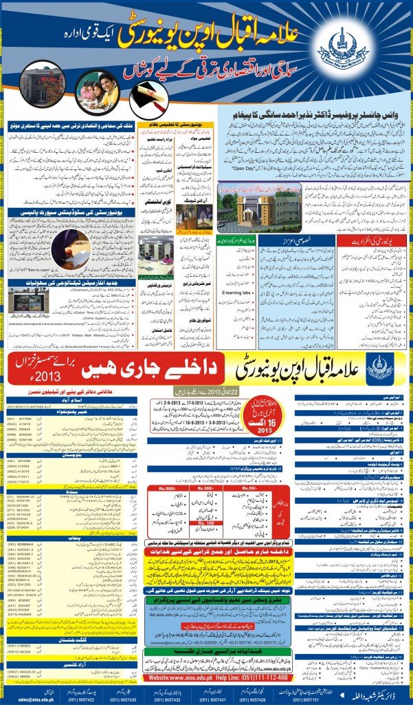 Allama Iqbal University Assignments